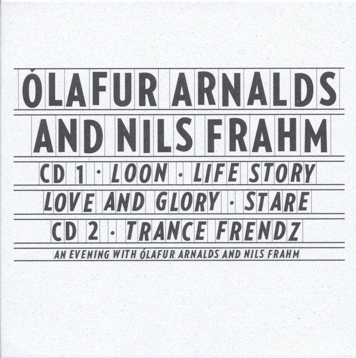 Olafur Arnalde 'An evening with Olafur Arnalds And Nils Frahm - Olafur Arnalds & Nils Frahm [Audio cd]