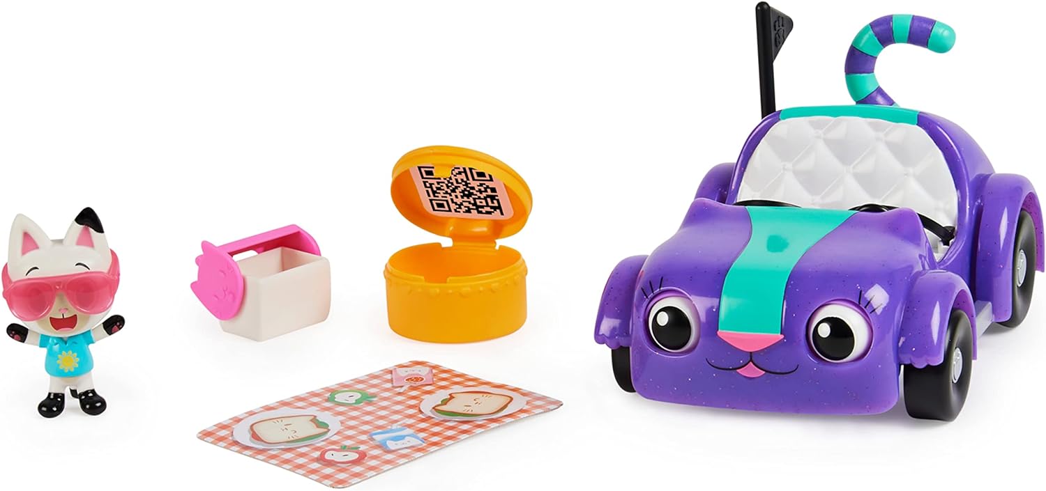 Gabby’s Dollhouse Carlita & Pandy Paws Picnic Set - Interactive Vehicle Playset for Ages 3+