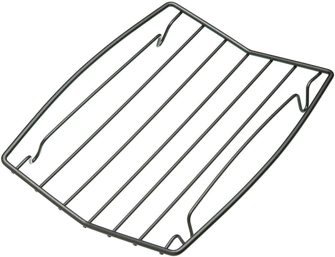 MasterClass KCMCTRAYNS26 Grille à rôtir antiadhésive 26 x 20 cm, en forme de V, acier au carbone, argent