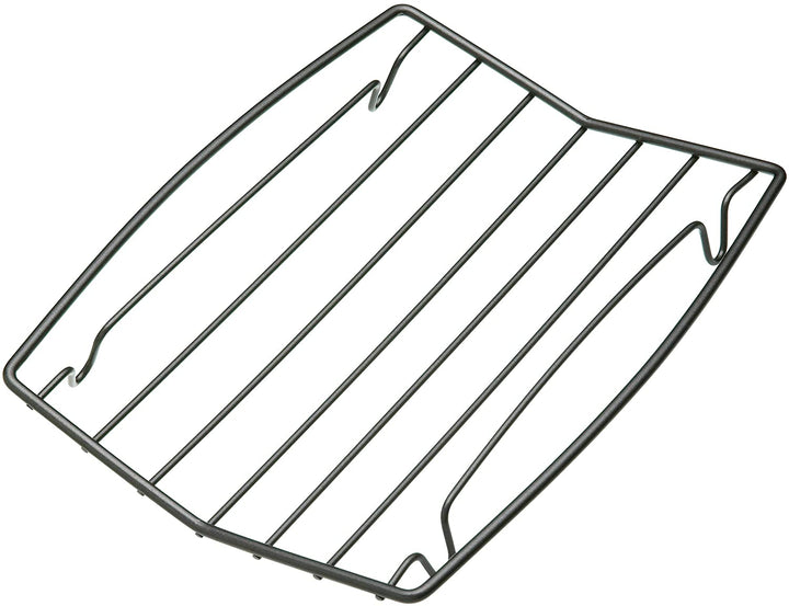MasterClass KCMCTRAYNS26 Grille à rôtir antiadhésive 26 x 20 cm, en forme de V, acier au carbone, argent