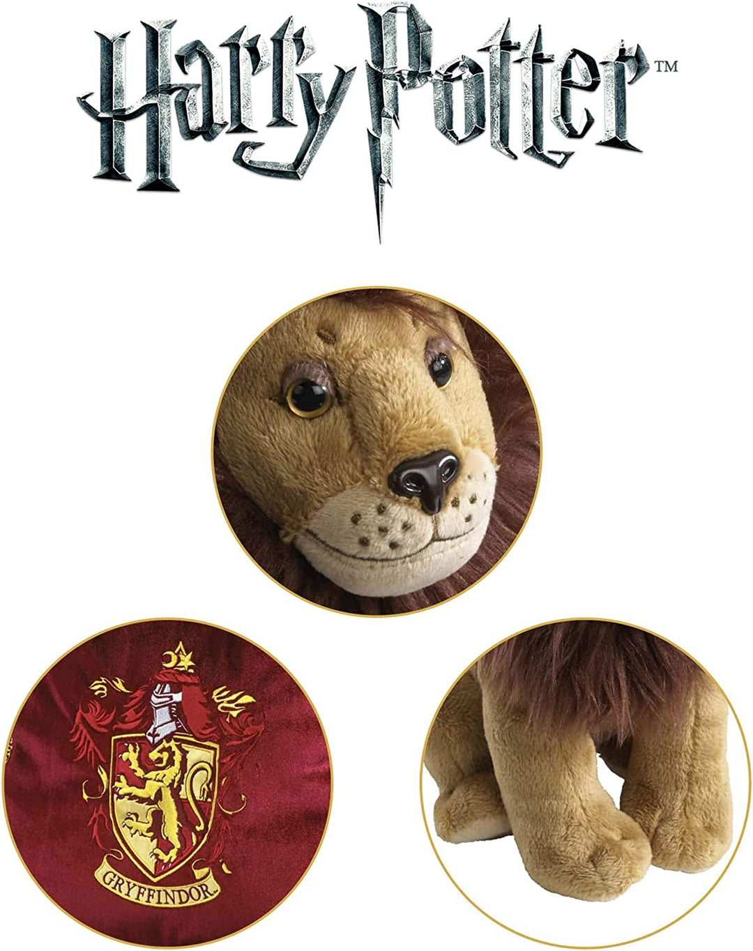 The Noble Collection Gryffindor House Mascot Plush & Cushion Officially Licensed 13in (34cm) Harry Potter Toy Dolls Gryffindor Lion Mascot Plush - For Kids & Adults