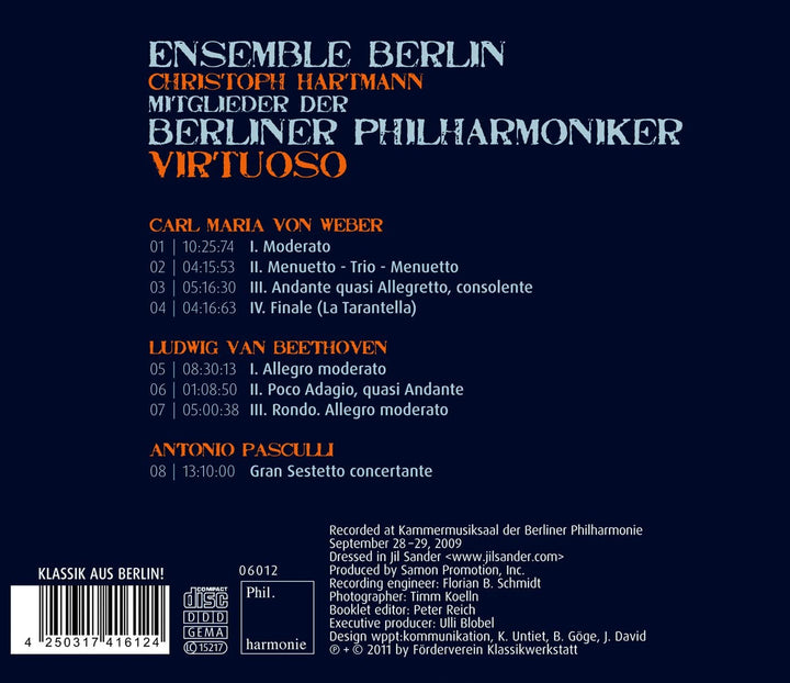 Ensemble Berlin - Weber, Pasculli & Beethoven [Audio CD]