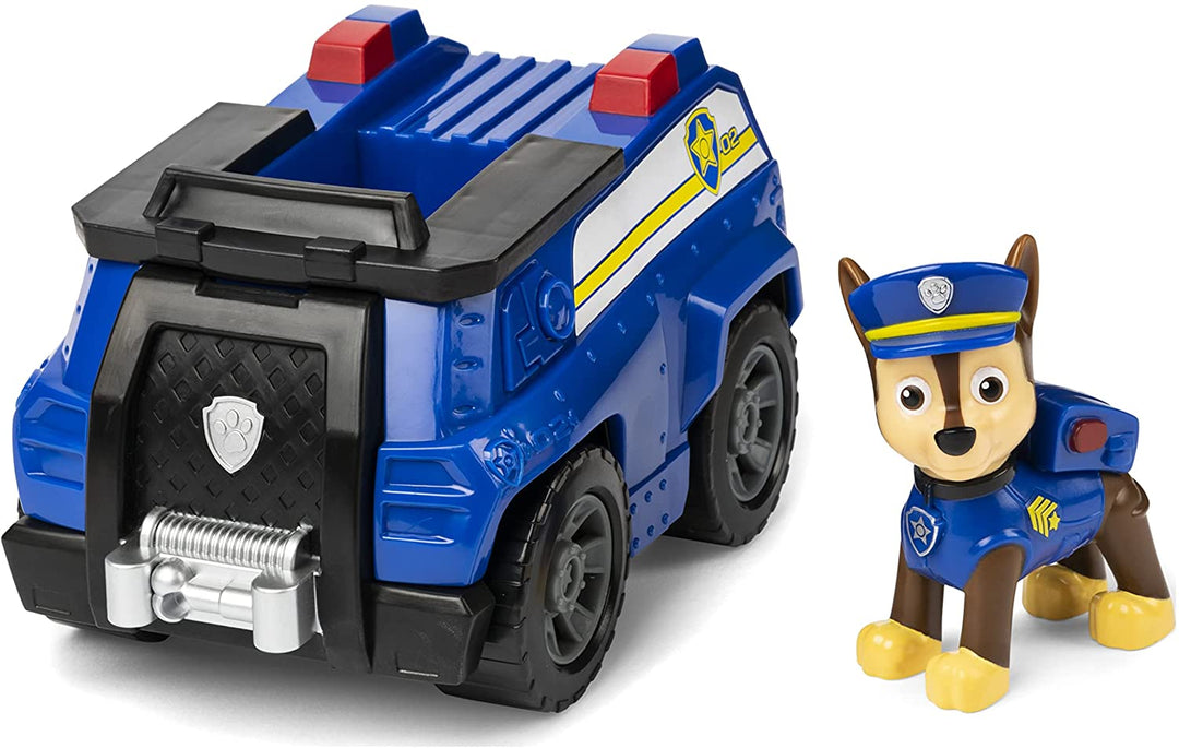PAW Patrol, Chase’s Patrol Cruiser Vehicle with Collectible Figure, for Kids Age