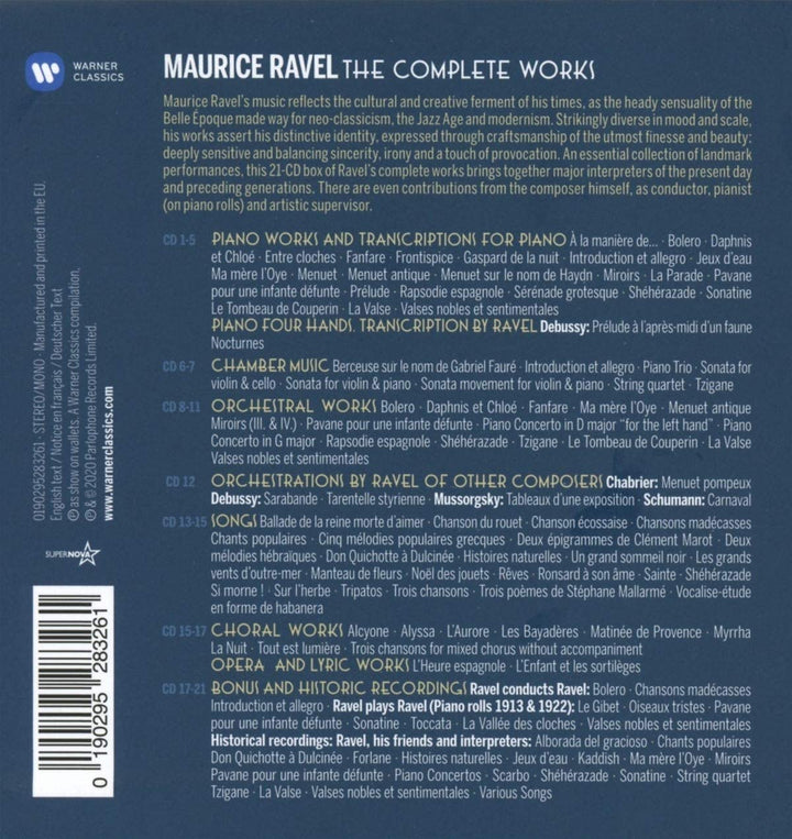 Ravel: The Complete Works - [Audio CD]