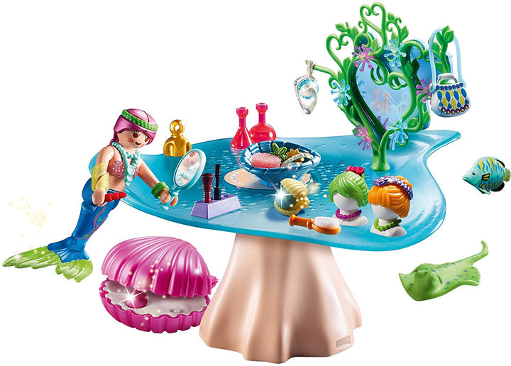Playmobil 70096 Magic Mermaids Beauty Salon with Pearl Case, Multicoloured, 24.8 x 7.0 x 14.2cm