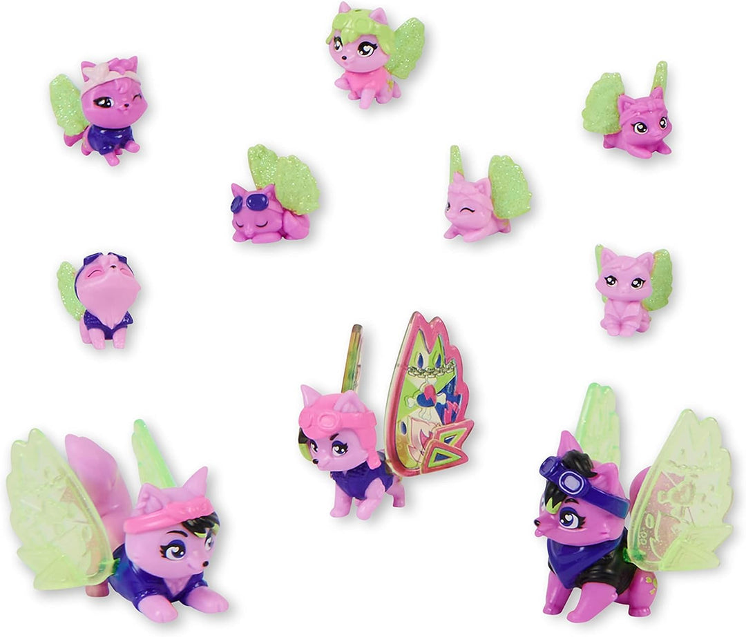 HATCHIMALS CollEGGtibles, Rainbow-cation Wolf Family Carton with Surprise Playset