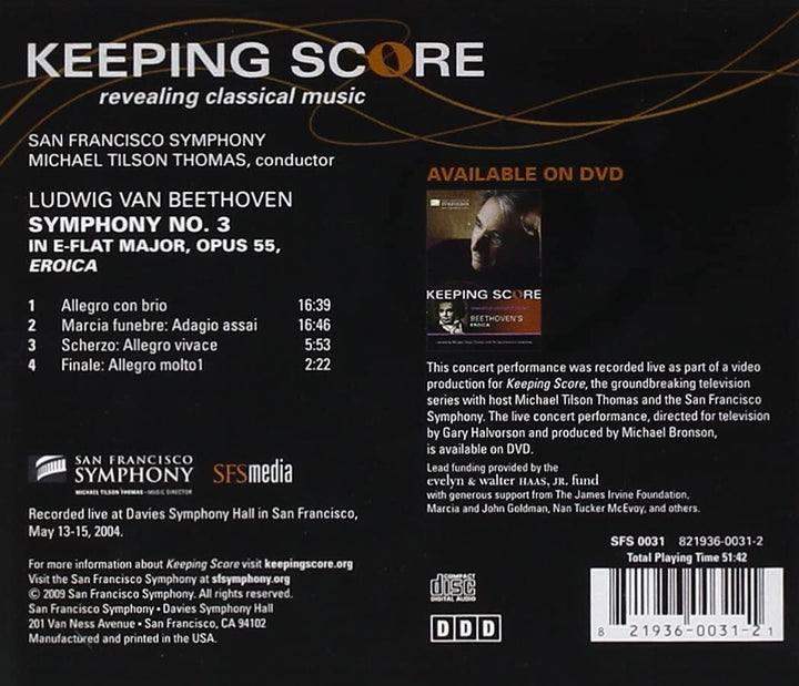 Beethoven: Symphony No. 3 [Audio CD]