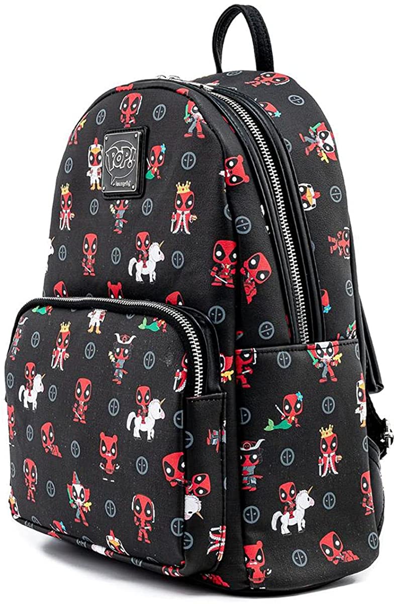 Loungefly Marvel Deadpool 30th Anniversary All Over Print Mini Backpack