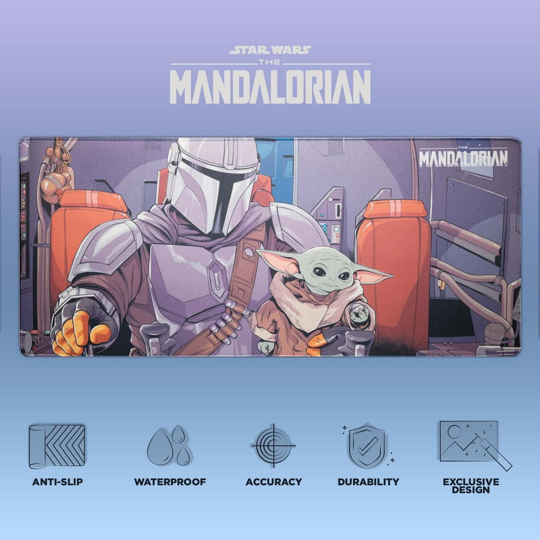 Grupo Erik Star Wars The Mandalorian XXL Mouse Mat - Baby Yoda Desk Pad