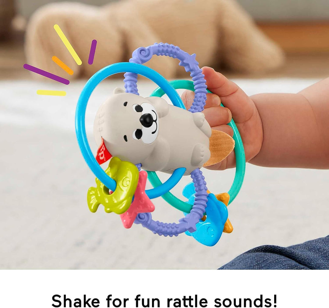 ?Fisher-Price Baby Rattle and BPA-Free Teething Toy with Flexible Rings