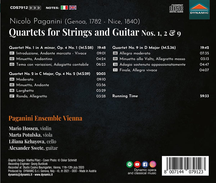 Paganini Ensemble Vienna - Paganini: String Guitar Qts [Paganini Ensemble Vienna] [Dynamic S7912] [Audio CD]