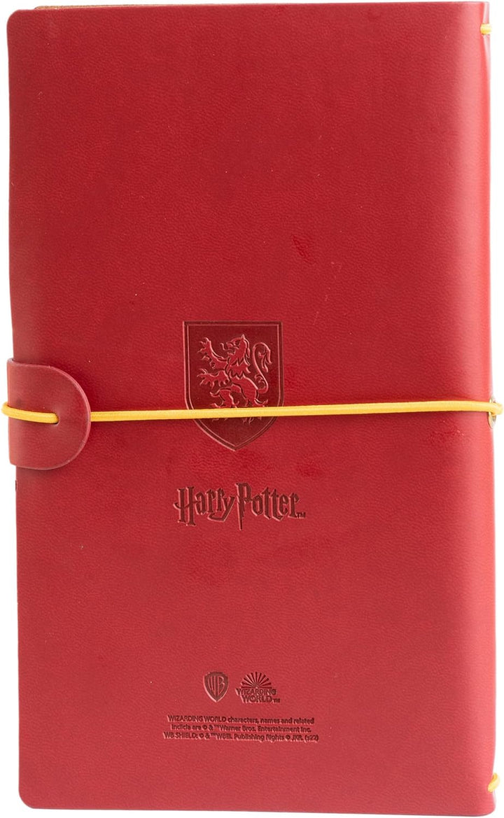 Grupo Erik Harry Potter Gryffindor Travel Journal | PU Leather Journal Notebook