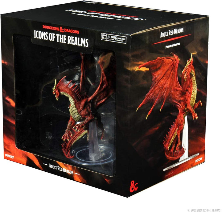 Wiz Kids | D&D Icons of the Realms: Adult Red Dragon Premium Figure | Miniature Game