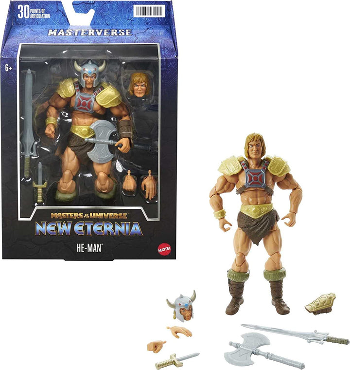 Masters of the Universe Masterverse New Eternia Viking He-Man Action Figure with Accessories