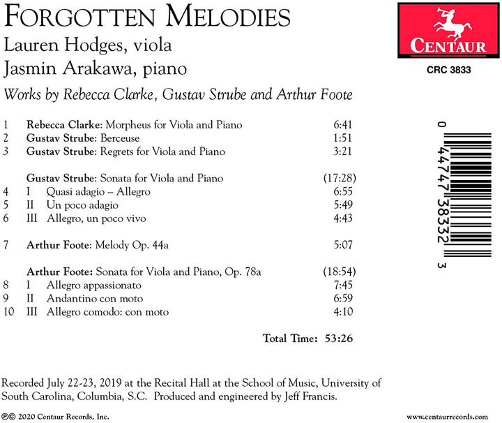 Clarke / Hodges / Arakawa - Forgotten Melodies [Audio CD]