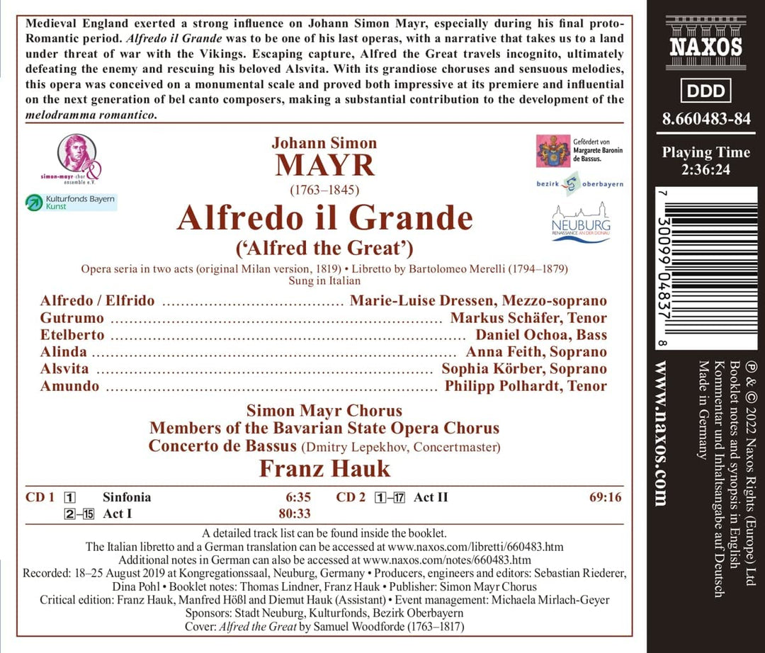 Mayr: Alfredo Il Grande [Various] [Naxos: 8660483-84] [DVD]