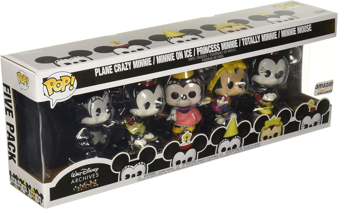 Funko POP! Disney: Minnie Mouse - 5 Pack Minnie Pack - Walt Disney Archives - Mickey Mouse - Collectable Vinyl Figure