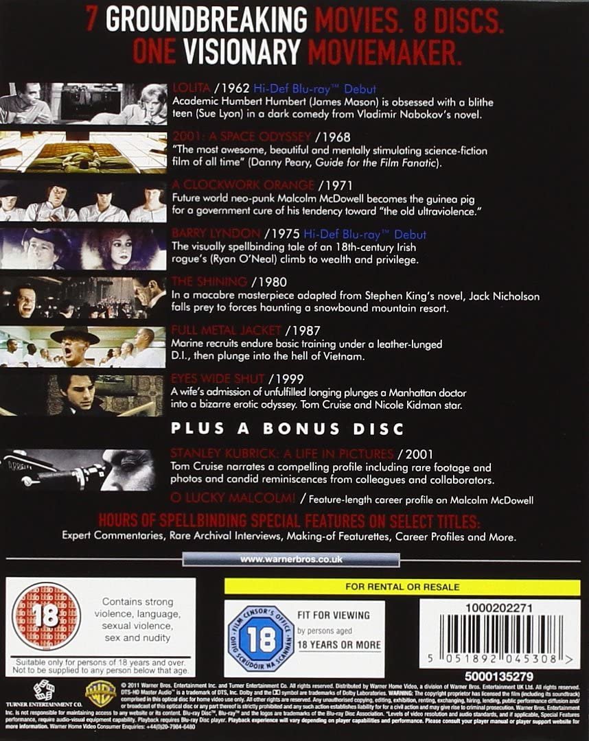 Stanley Kubrick: Collection Visionary Filmmaker [Blu-ray] [1962] [Region Free] 2