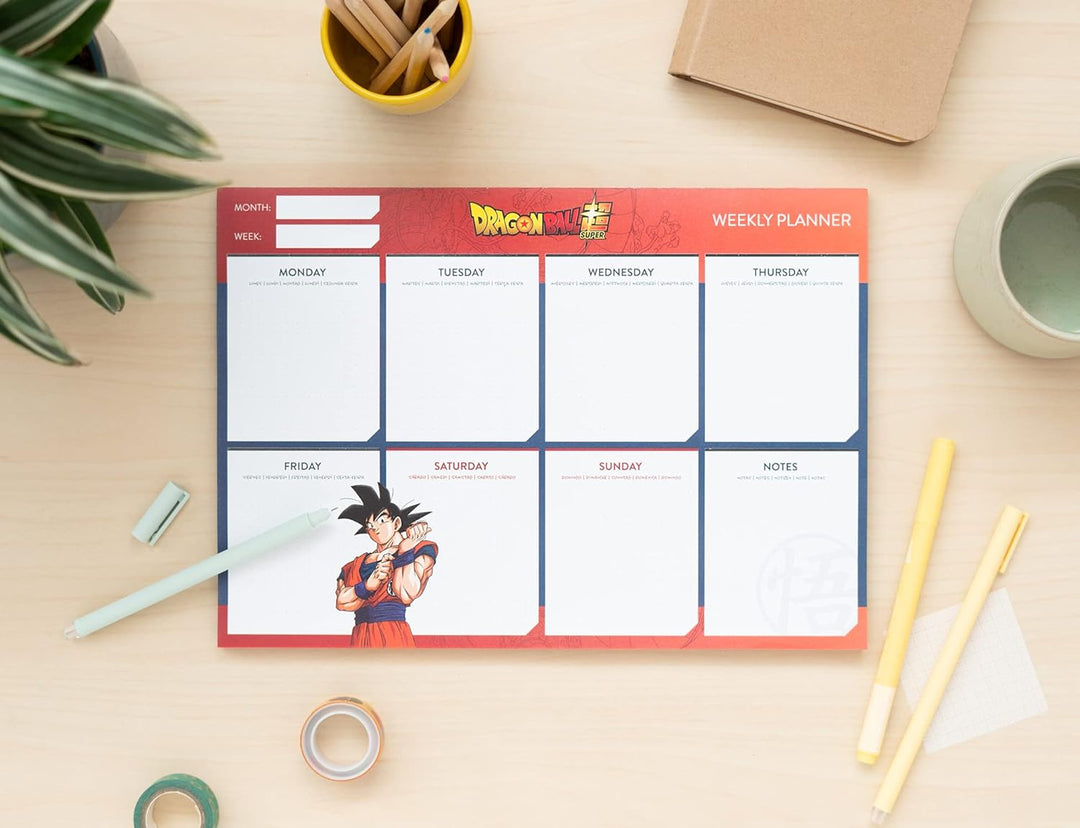 Grupo Erik Dragon Ball Weekly Planner A4 | Goku Calendar | Family Calendar
