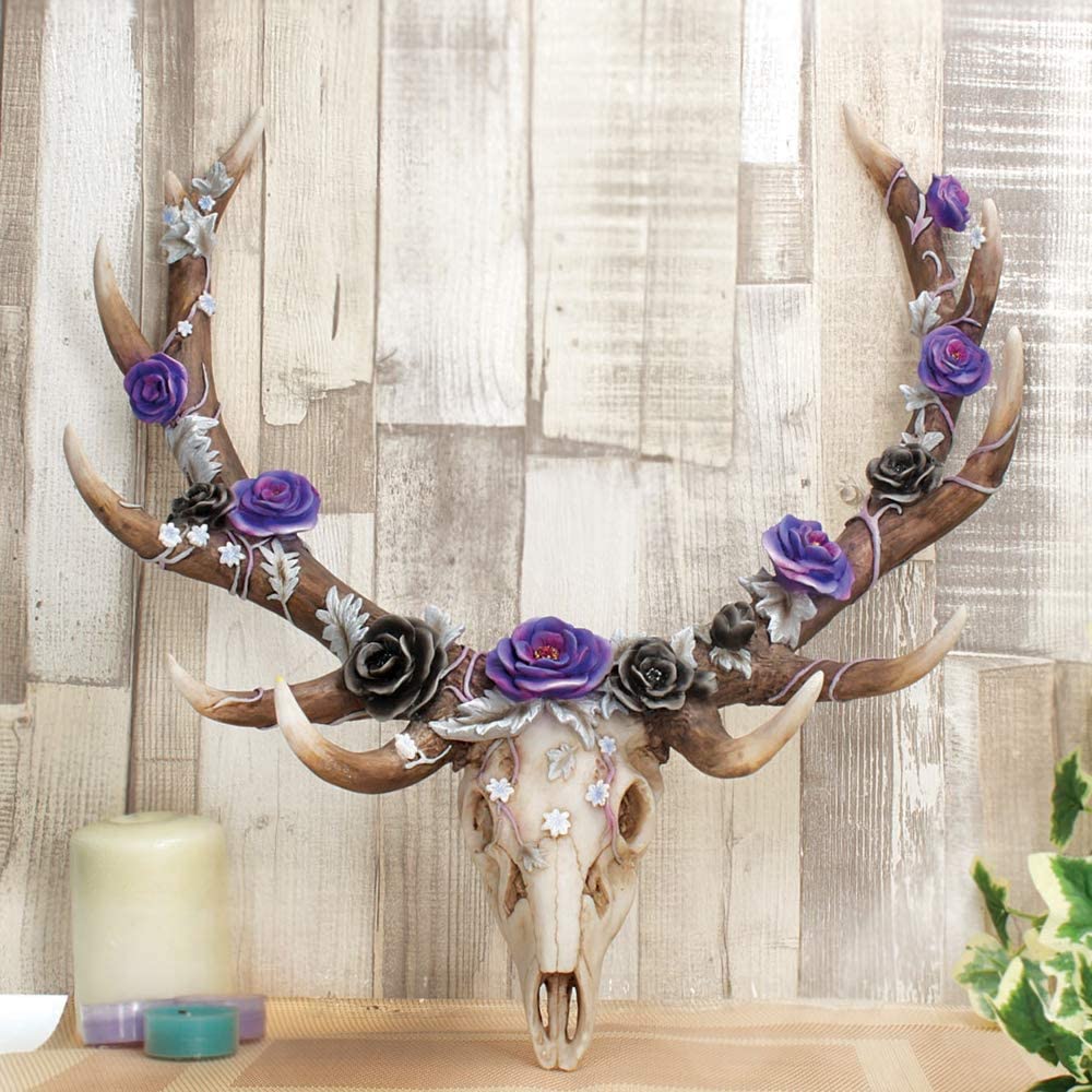 Nemesis Now Antlers of Eden Wall Plaque 45cm White, Polyresin