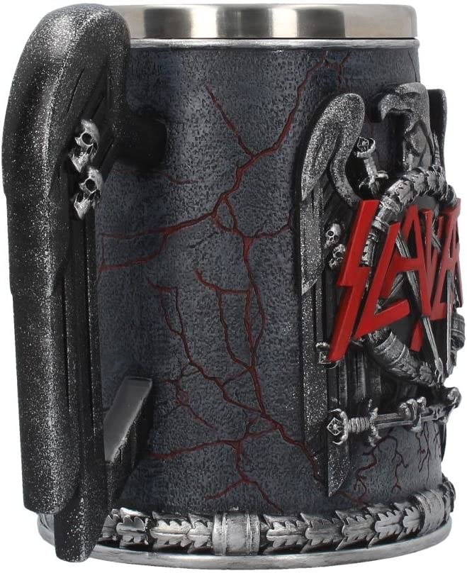 Nemesis Now B4128M8 Slayer Tankard Mug 14cm Black, Resin w/Stainless Steel Inser