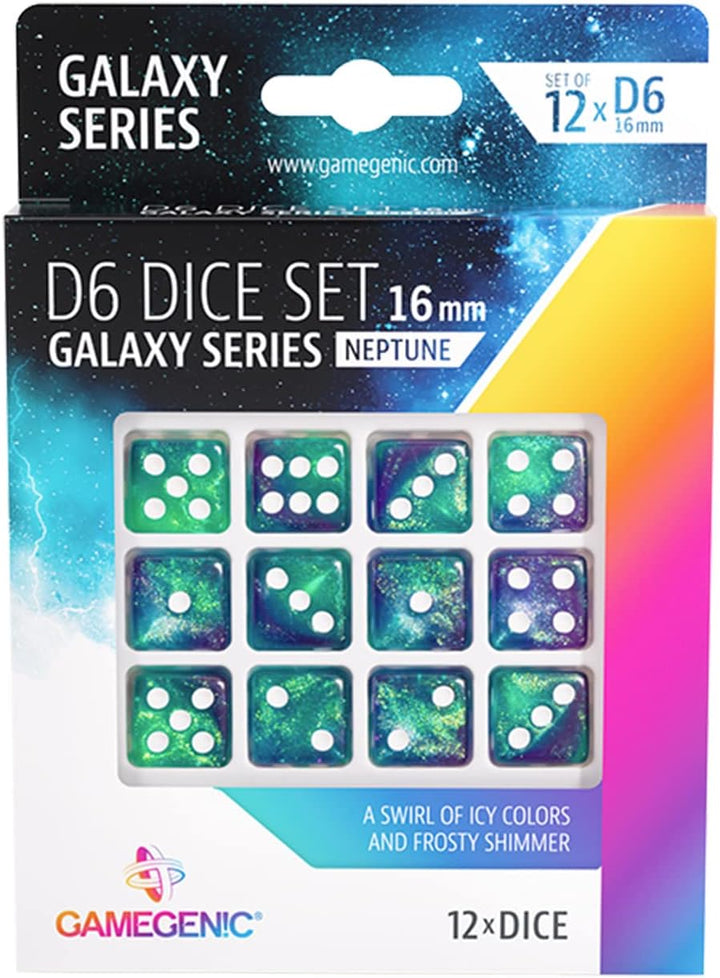 UNIT Gamegenic Galaxy Series - Aurora - RPG Dice Set (7pcs) Green/Purple