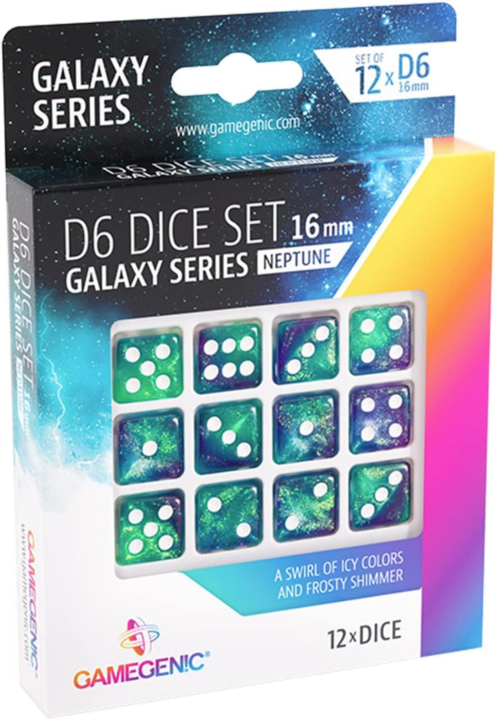 UNIT Gamegenic Galaxy Series - Aurora - RPG Dice Set (7pcs) Green/Purple