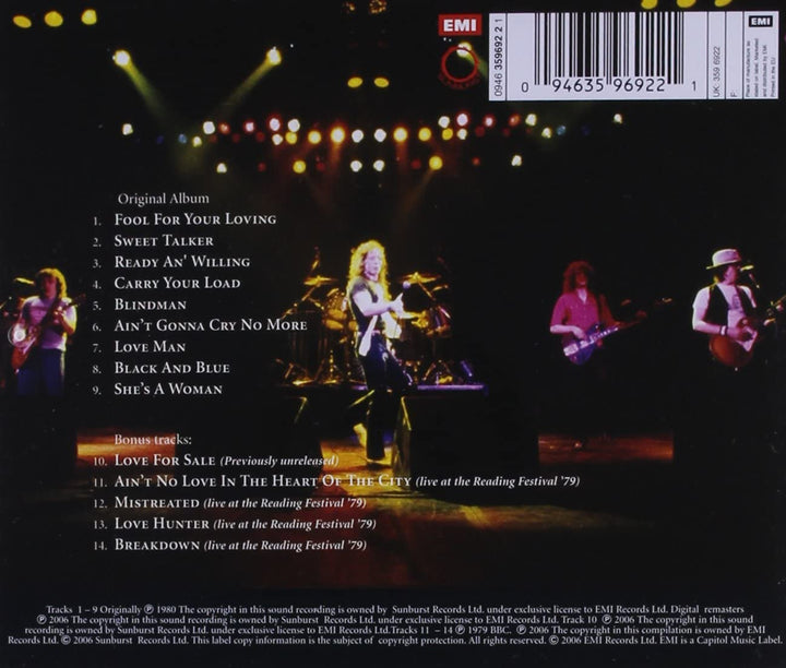 Whitesnake  - Ready An' Willing [Audio CD]