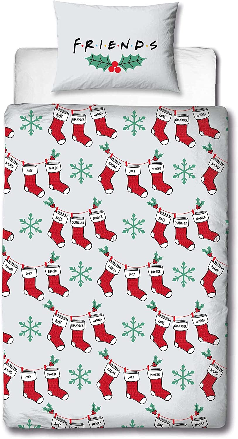 Friends Officially Licensed Duvet Cover Set Holly Design | Reversible 2 Sided Be
