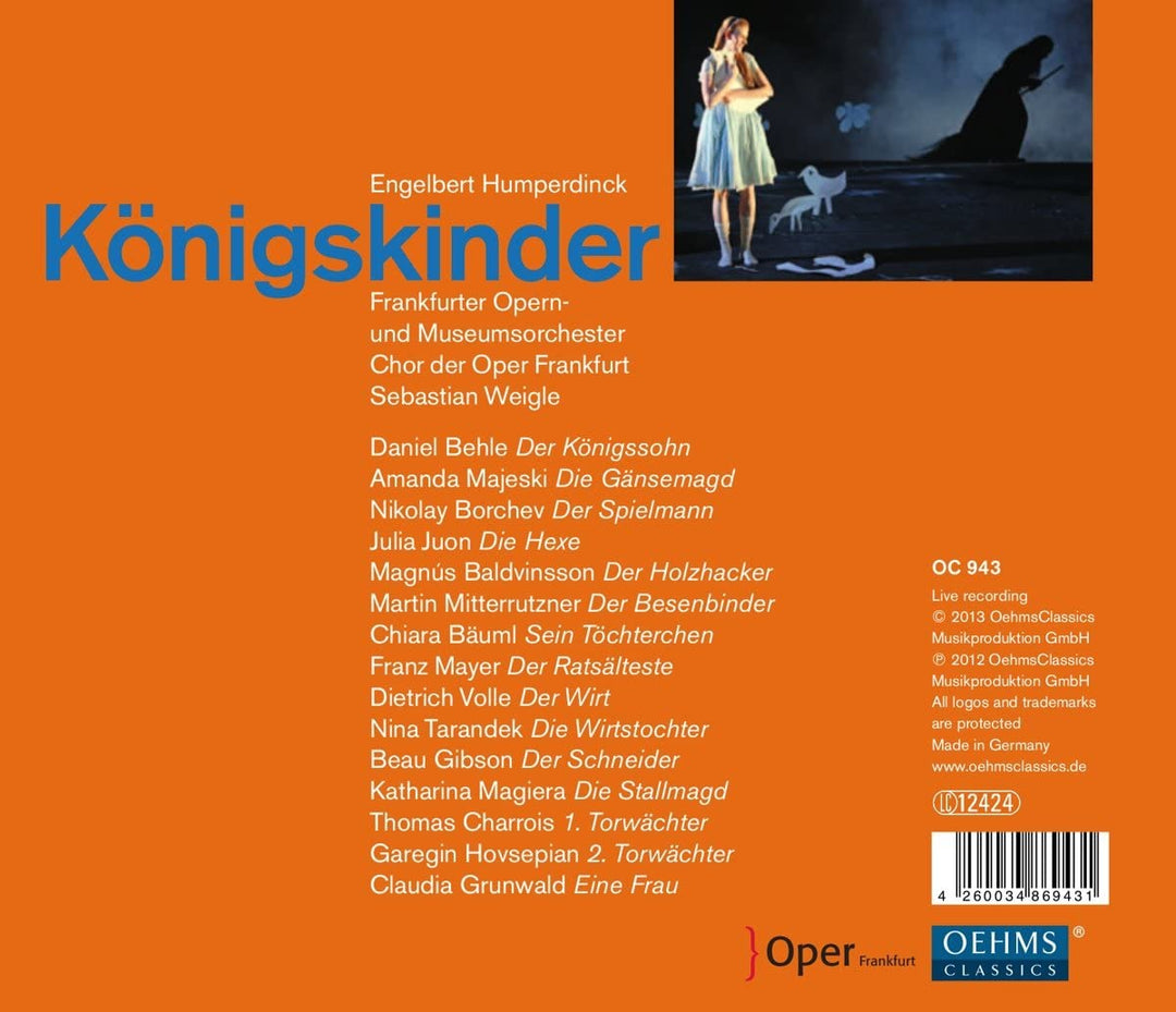 Engelbert Humperdinck - Humperdinck: Konigskinder [Oehms Classics: OC943] [Audio CD]