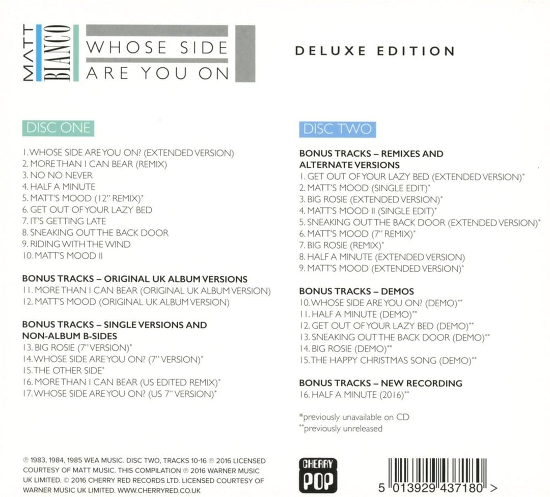 Matt Bianco - Whose Side Are You On: Deluxe Edition (Jewel Case) [Audio CD]