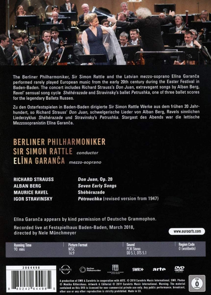 Berliner Philharmoniker, Sir Simon Rattle & Elina Garanca in Baden-Baden [DVD] [2020}