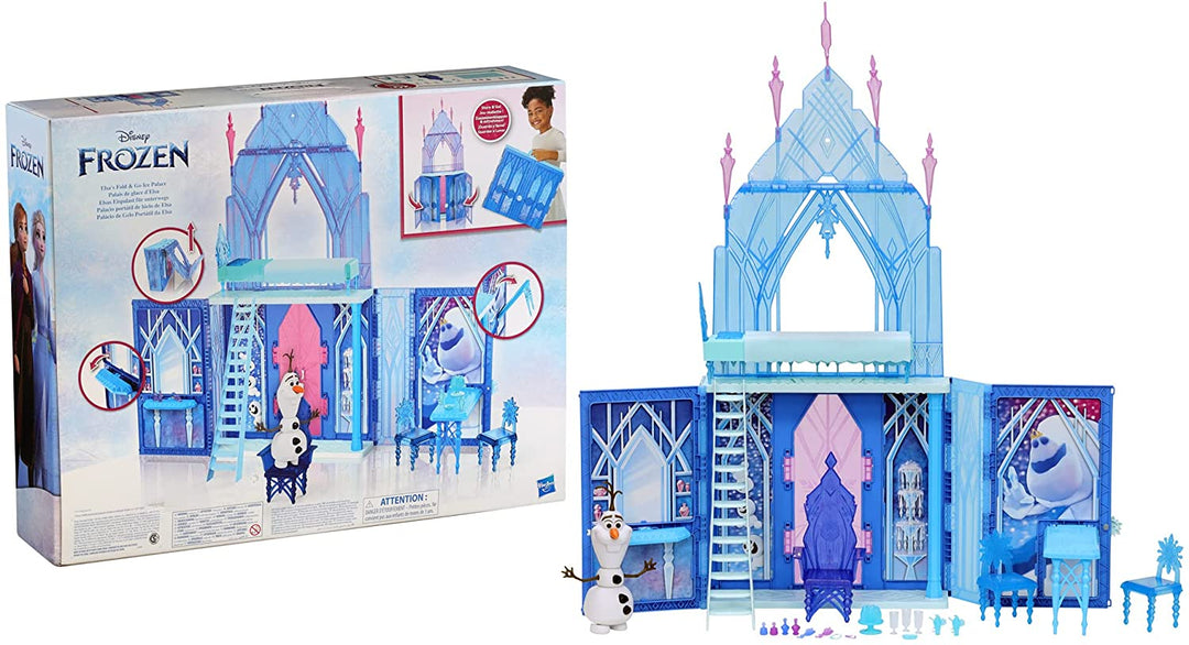 Disney La Reine des Neiges 2 Elsa&#39;s Fold and Go Ice Palace, château de jeu, jouet pour enfants à partir de 3 ans