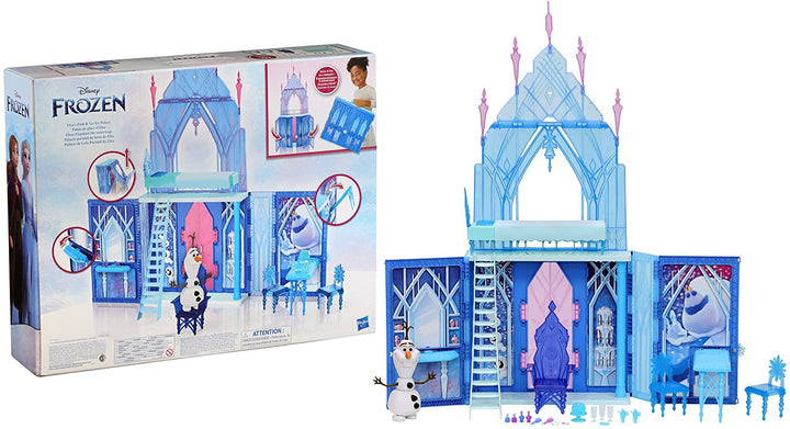 Disney Frozen 2 Elsa's Fold and Go Ice Palace, Castle Playset, Toy for Children Aged 3 and Up