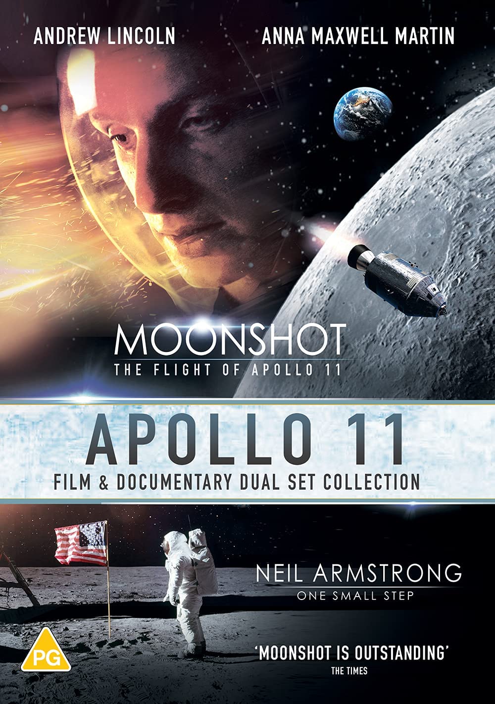Apollo 11 - Dual Set Collection (Film - Moonshot the flight of Apollo 11 starring Andrew Lincoln plus additional documentary - Neil Armstrong 'One small step'.) - [DVD]