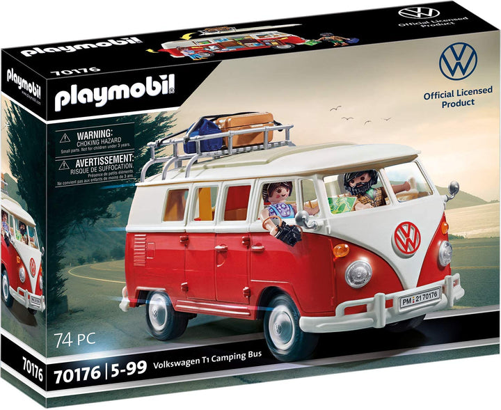 Playmobil 70176 Autobus de camping Volkswagen T1, pour enfants à partir de 5 ans