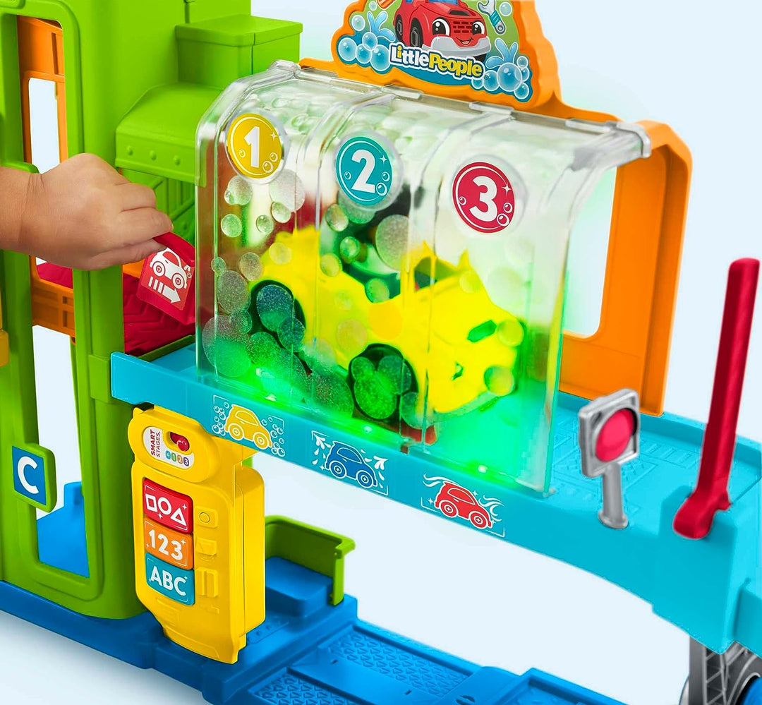 Fisher-Price Little People Toddler Playset with Toy Car, Ramp and Smart Stages Content