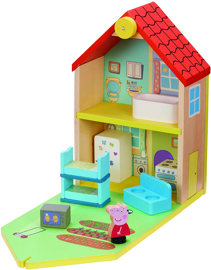Peppa Pig 07213 Maison familiale en bois, multicolore