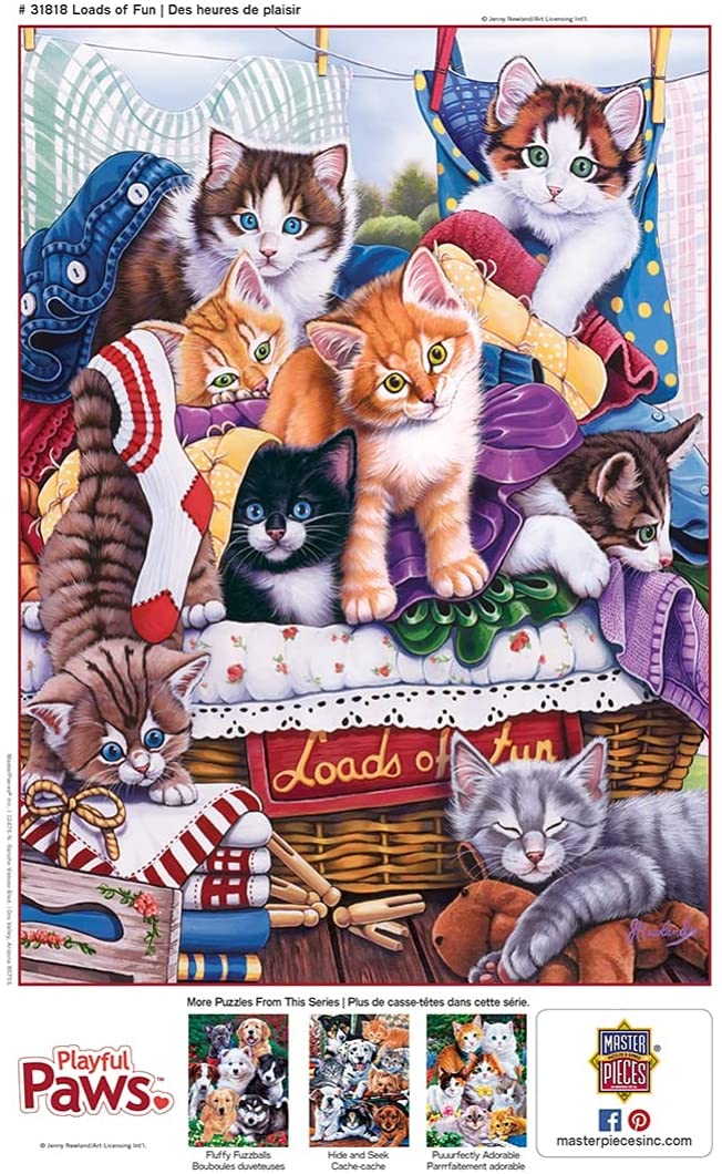 MasterPieces 31818 Playful Paws Loads of Fun Puzzle, Multicolored, 18"x24"