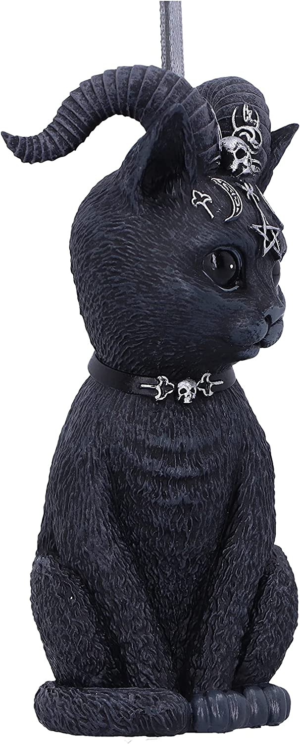Nemesis Now Pawzuph Black Horned Cat Hanging Decorative Ornament 10cm