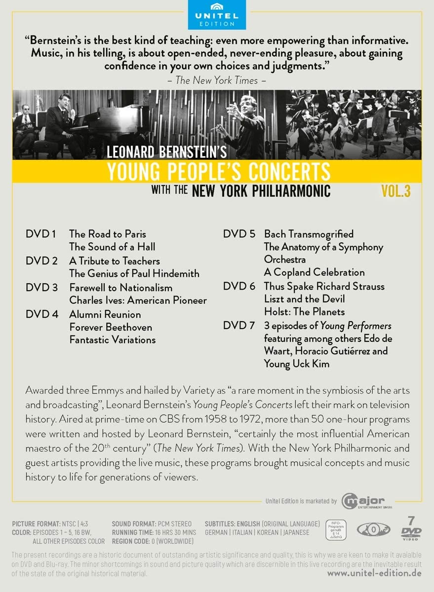 Young Peoples Concerts Vol. 3 [New York Philharmonic; Leonard Bernstein] [DVD]
