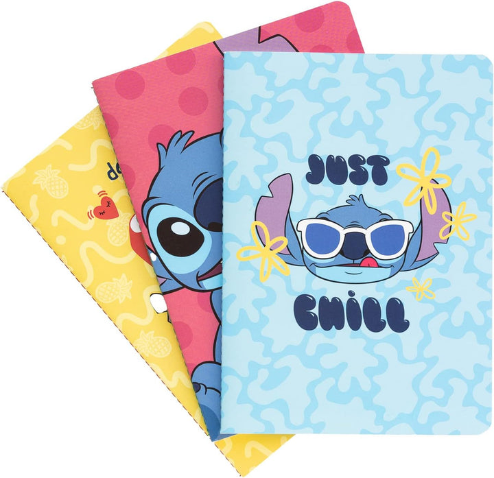 Grupo Erik Disney Stitch Tropical Pack Of 3 A5 Notebooks | A5 Notebook