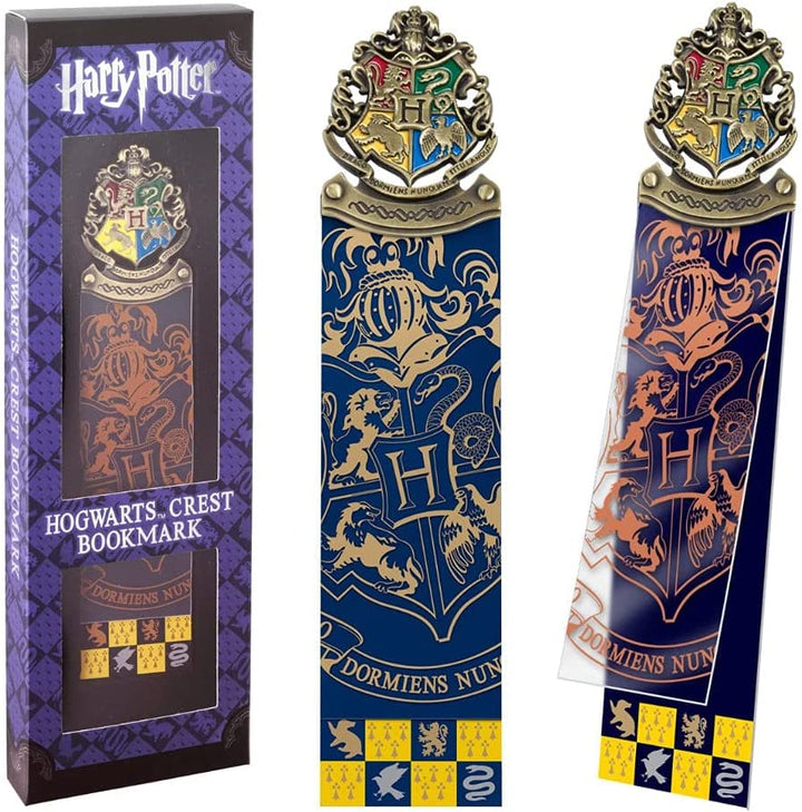 La Noble Collection Marque-page écusson Harry Potter Poudlard 6,7 pouces (17 cm) Marque-page en PVC et carte en métal moulé sous pression