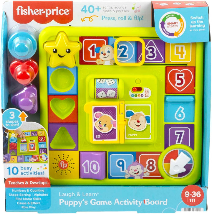 Fisher-Price Pretend Board Game Baby Toy with Lights & Smart Stages Learning Content