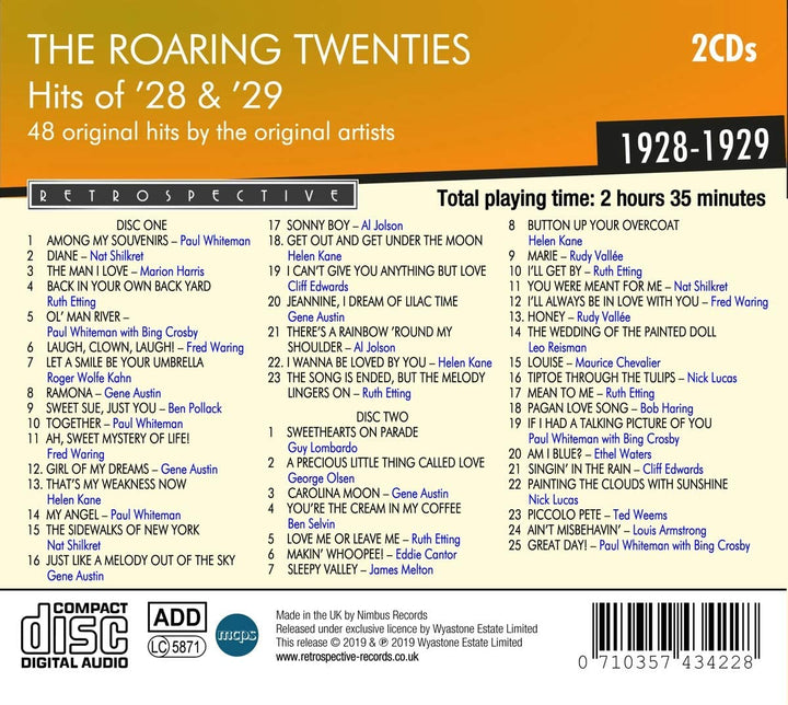 The Roaring Twenties: Hits of '28 & '29 - 48 original hits by the original artists [Audio CD]