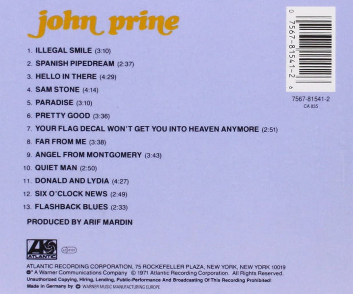 John Prine - John Prine [Audio CD]