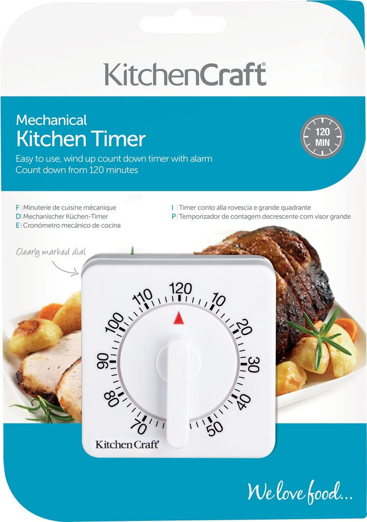 KitchenCraft Wind Up Mechanical 2 Hour Kitchen Timer