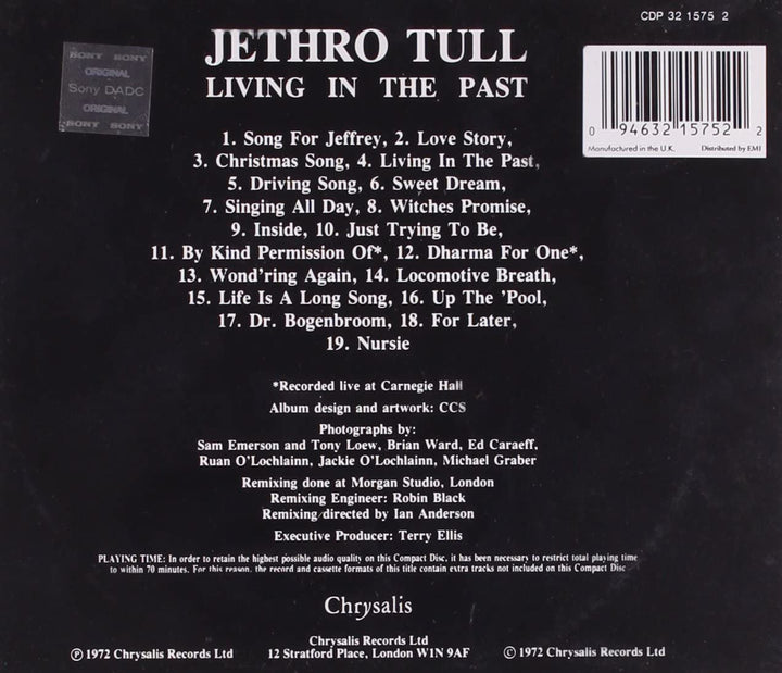 Jethro Tull  - Living In The Past [Audio CD]