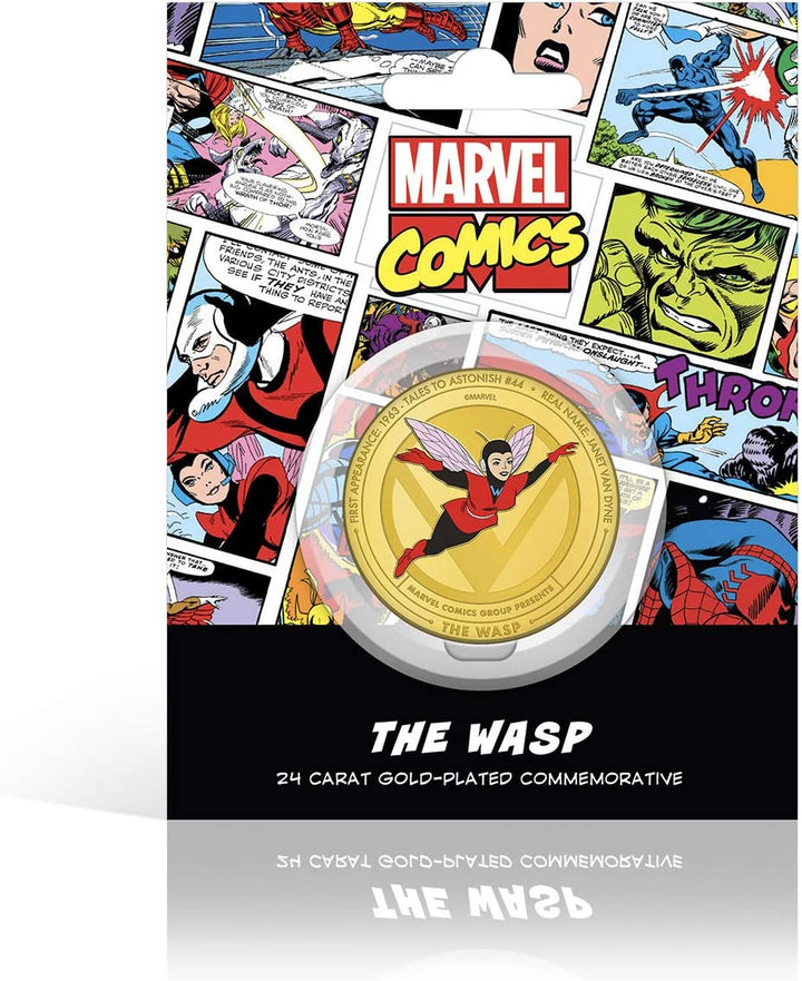 Marvel Gifts Classic Heroes Collectable Commemorative Gold Coin - The Wasp