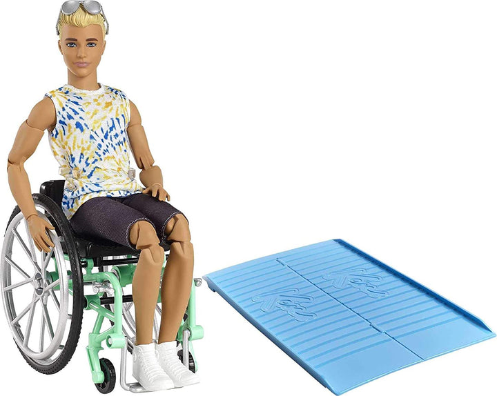 Barbie Ken Fashionistas Poupée #167 avec fauteuil roulant et rampe